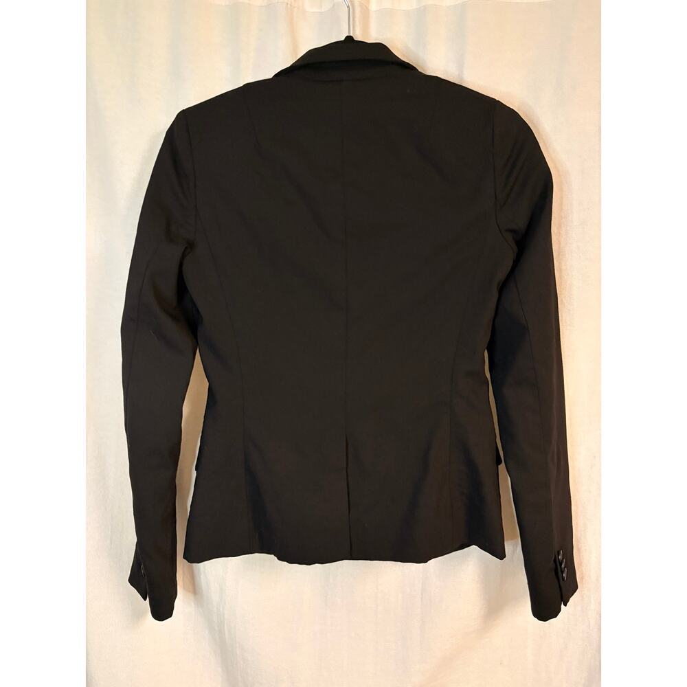 Club Monaco Black Wool Blend Tailored Blazer Jacket Size 0 Classic Career - Picture 2 of 6